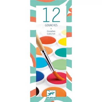 Gouache festék - 12 klasszikus szín -12 couleurs gouache - Djeco