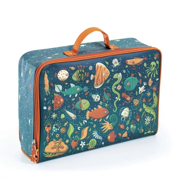 Trendi kis bőrönd - Vicces halak - Fishes suitcase - Djeco 