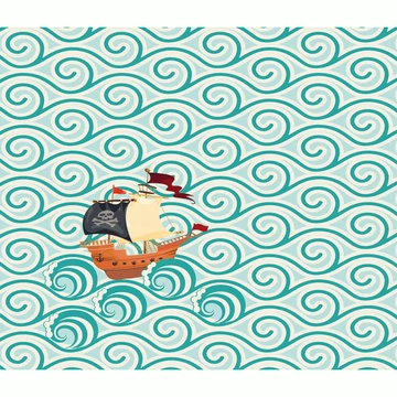 Dekortapéta - Hullámokon - The waves - Djeco