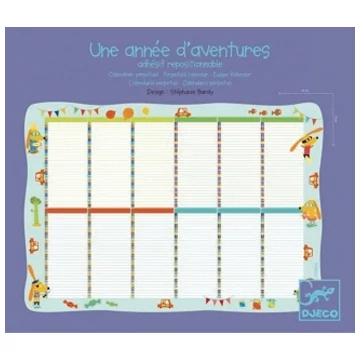 Falinaptár - Öröknaptár fiúknak - Perpetual calender boy - Djeco