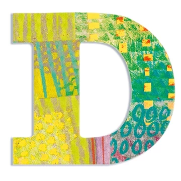 Dekorbetű - D - Peacock letter -Djeco