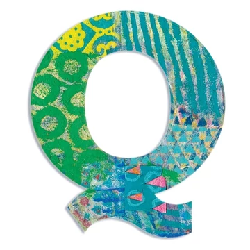 Dekorbetű - Q - Peacock letter - Djeco