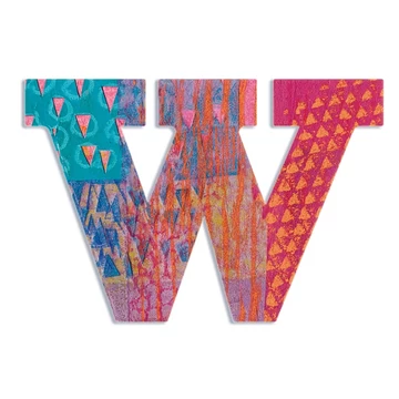 Dekorbetű - W - Peacock letter - Djeco