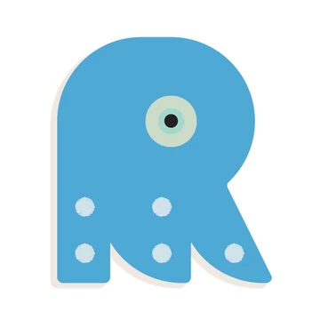 Állatdekor betű - R - Graphic animal letter - Djeco