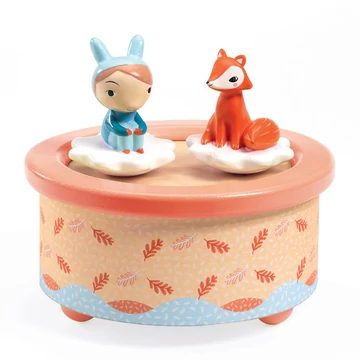 Mozgó figurás zenedoboz - Rókatánc - Fox Melody- Djeco