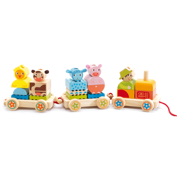 Húzható és építőjáték - Créaferme - 24 pcs -Djeco