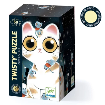 Varázs puzzle - Macskusz - Cuddly cats - 50 pcs - Djeco