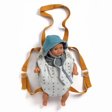 Babahordozó - Kékes-szürkés - Baby Carrier Blue Gray - Djeco