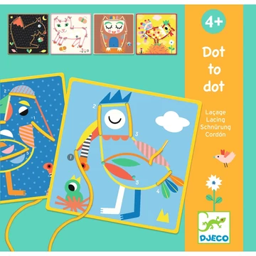 Fűzős játék - Pontról-pontra fűzőcske - Dot-to-dot lacing - Djeco