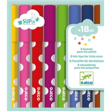 Kimosható filctoll - 8 felt-tips for little ones - Djeco