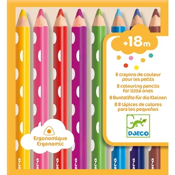 8 colouring pencils for little ones - Djeco