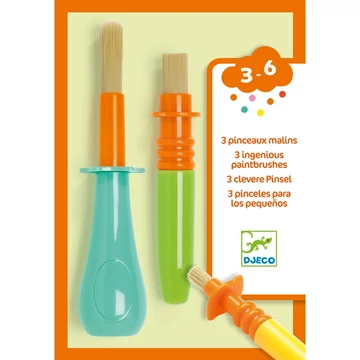 3 féle ügyes ecset gyerekeknek - 3 ingenious paintbrushes Djeco