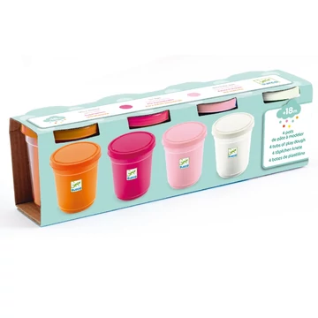 Gyurma - Pillegyurma - 4 tubs of play dough, Sweet - Djeco
