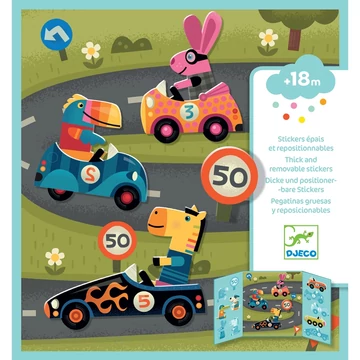 Matricás foglalkoztató - Autókázás - Cars - Djeco