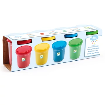 4 szín pillegyurma - 4 tubs of play dough - Djeco