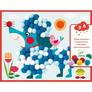Pompom-kép készítő - Simogatni való kutyák - Dogs to stroke - Djeco
