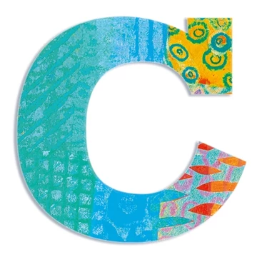 Dekorbetű - C - Peacock letter - Djeco