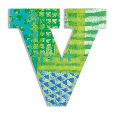 Dekorbetű - V - Peacock letter - Djeco