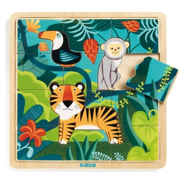 Képkirakó, puzzle - Dzsungel puzzle - Puzzlo Jungle - Djeco