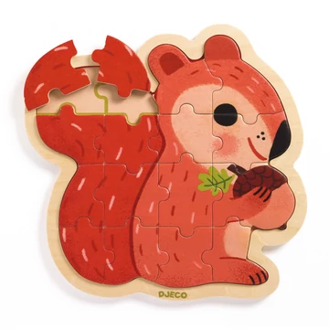 Fa puzzle - Mókus, 16 db-os - Puzzlo Nut - Djeco