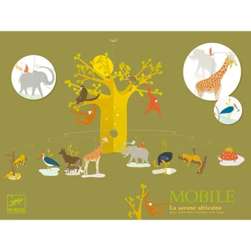 Szélmobil függődísz - Afrikai szavanna - The African Savannah - Djeco
