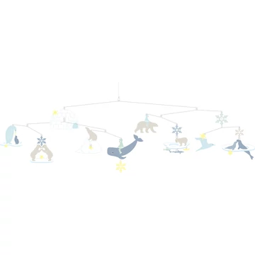 Szélmobil függődísz - Jegesmedvék - Polar bears (FSC) - Djeco