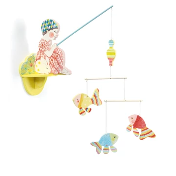 Szélmobil függődísz - Horgászó lányka - Fishergirl - Djeco