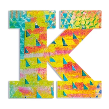 Dekorbetű - K - Peacock letter - Djeco
