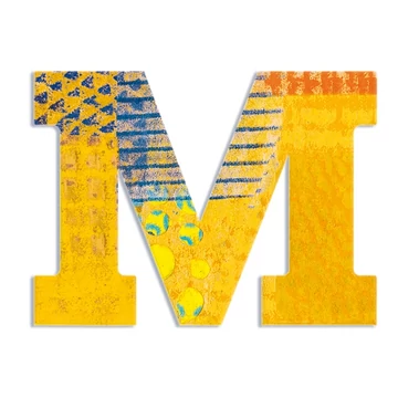 Dekorbetű - M - Peacock letter - Djeco