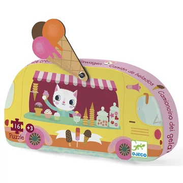 Mini puzzle - Fagyis kocsi - Ice cream truck - Djeco