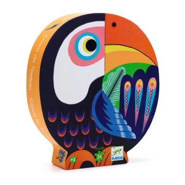 Formadobozos puzzle - Tukán madár - Coco the Toucan - Djeco