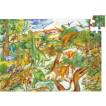 Megfigyeltető puzzle - Dinoszauruszok 100 db-os - Djeco