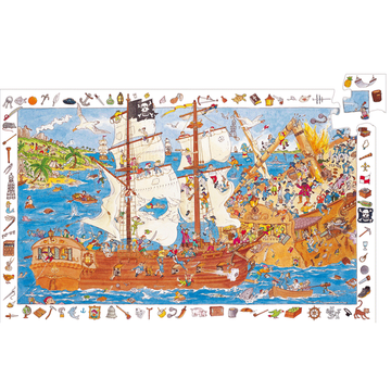 Megfigyeltető puzzle - Kalózok, 100 db-os - Pirates - Djeco