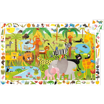 Megfigyeltető puzzle - Dzsungel, 35 db-os - Jungle - Djeco
