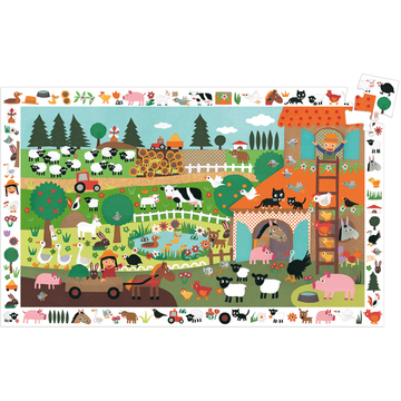 Megfigyeltetlő puzzle - A farm, 35 db-os - The farm - Djeco