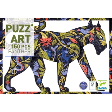 Művész puzzle - Fekete párduc - Panther  -  Djeco