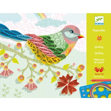 Művészeti műhely - Quilling díszítésű képek - Spiral seasons - Djeco