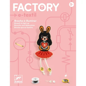 E-kreatív műhely - Nyuszilány kitűző - Brooch - Bunny girl - Djeco