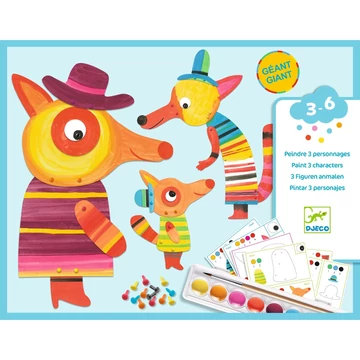 Művészeti műhely, festés - A róka család, bábok - The fox family - Djeco