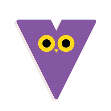 Állatdekor betű - V - Graphic animal letter - Djeco