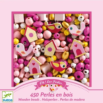 Fagyöngyök - Madarak - Wooden beads, bird - Djeco