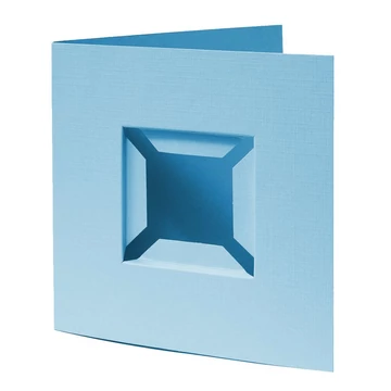 Pixel Díszkártya 3D kék