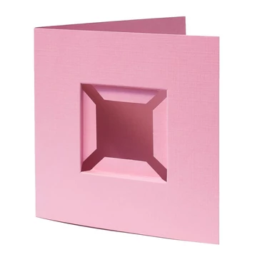 Pixel Díszkártya 3D rózsaszín