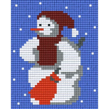 Pixel Hóember seprűvel   (1 alaplapos)