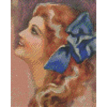 Pixel Woman with blue bow ( 4 alaplapos )