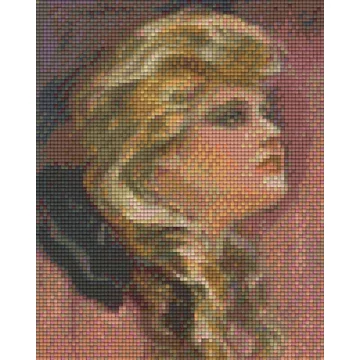Pixel Woman with black bow ( 4 alaplapos )