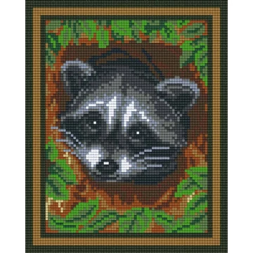 Pixel Mosómedve az erdőben   ( 4 alaplapos )