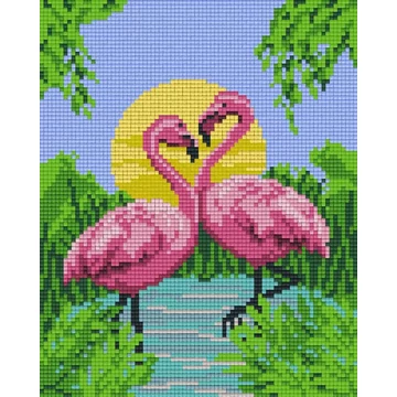 Pixel Flamingók ( 4 alaplapos )