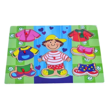 Fogós puzzle - öltöztethető fiú 8 db.
