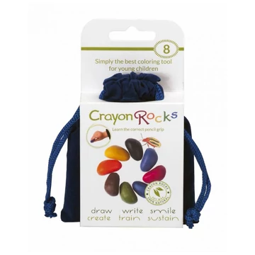 Crayon Rocks Blue velvet 8 colors kavicskréta - Kék bársony tasak (8 db)